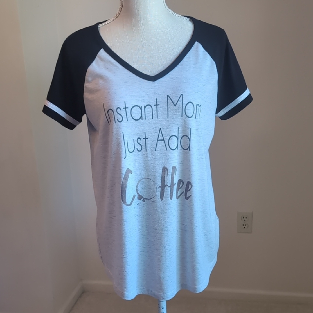 Instant Mom Coffee Raglan Tee
